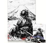 Puzzle Samurai Ronin à l'encre Noire de 1000 pièces pour Adolescents, Jeu Intelligent, Jeu de Groupe, Assemblage d'image, décoration Murale (38x26cm)