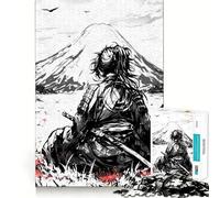 Puzzle Samurai Ronin à l'encre Noire pour Adultes, 1000 pièces, pour stimuler Le Cerveau et se détendre, Collection d'œuvres d'art aux Bords précis (50x75cm)