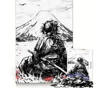 Puzzle Samurai Ronin à l'encre Noire pour Adultes, 1000 pièces, pour stimuler Le Cerveau et se détendre, Collection d'œuvres d'art aux Bords précis (50x75cm)