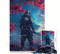 Puzzle Samurai Sakura Journey 1000 pièces pour Adolescents, Jeu de logique Solide, Moment Serein, Bords Nets, Cadeau créatif (50x75cm)