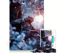 Puzzle Samurai Shogun sous la Lune pour Adultes, 1000 pièces, Jeu de réflexion, Loisir Calme, à Assembler, Cadeau de Noël (50x75cm)