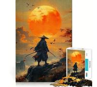 Puzzle Samurai Sunset 1000 pièces pour Adolescents, Jeu intellectuel, détente mentale, découpe de qualité, Cadeau de Vacances (38x52cm)