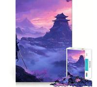 Puzzle Samurai Sunset 1000 pièces pour Adultes Améliore la mémoire Paisible et Amusant Bordure Nette pour Les fêtes (38x26cm)