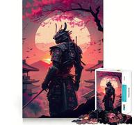 Puzzle Samurai Sunset 1000 pièces pour Adultes Développement de la mémoire Loisirs Doux Design d'assemblage Collection Artistique (38x26cm)