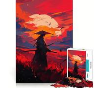 Puzzle Samurai Sunset 1000 pièces pour Adultes Développement de la mémoire, Loisirs Doux, Design d'assemblage, Collection Artistique (50x75cm)