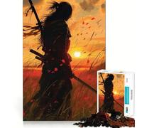 Puzzle Samurai Sunset 1000 pièces pour Adultes et Adolescents, Jeu intellectuel, à Partager à la Maison, qualité et découpe Classiques (50x75cm)