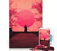 Puzzle Samurai Sunset 1000 pièces pour Adultes, Jouet de logique Fine, Loisirs, Bords Nets, Objet de Collection (38x26cm)