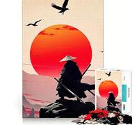 Puzzle Samurai Sunset pour Adolescents, 1000 pièces, défi intellectuel, Jeu Relaxant et Amusant, découpe précise, Cadeau Festif (38x26cm)
