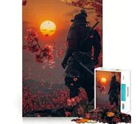 Puzzle Samurai Sunset pour Adultes, 1000 pièces, renforce la mémoire, Divertissement Occasionnel, qualité supérieure, Cadeau élégant (38x52cm)