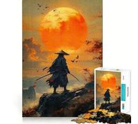 Puzzle Samurai Sunset pour Adultes, 1000 pièces, renforce la mémoire, Divertissement Occasionnel, qualité supérieure, Cadeau élégant (38x26cm)