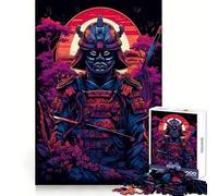 Puzzle Samurai Synth Wave 1000 pièces pour Adolescents, Jeu de logique et de Train, Silencieux et Amusant, découpe Nette, Joli Cadeau (50x75cm)