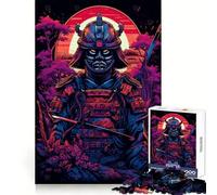 Puzzle Samurai Synth Wave 1000 pièces pour Adultes et Adolescents, Jeu intellectuel, à Partager à la Maison, qualité et découpe Classique, Cadeau (38x26cm)