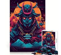 Puzzle Samurai Synth Wave Colors 1000 pièces pour Adultes Stimule la mémoire et apaise l'esprit Design créatif à Assembler (38x26cm)