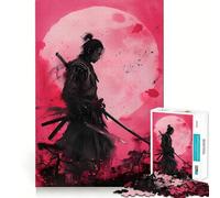 Puzzle Samurai Warrior Ink pour Adolescents, 1000 pièces, décoration Murale apaisante et Amusante aux découpes nettes (38x52cm)
