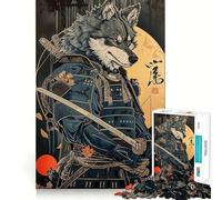 Puzzle Samurai Wolf 1000 pièces pour Adolescents, Jeu de réflexion, Moment de détente, découpe Premium, Cadeau Artistique (38x52cm)