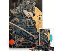 Puzzle Samurai Wolf 1000 pièces pour Adultes et Adolescents Se Souvenir, se ressourcer, se détendre, s'évader Découpe Lisse Cadeau touchant (38x26cm)