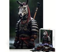 Puzzle Samurai Zebra 1000 pièces pour Adolescents, Jeu de logique et de Train, décoration Murale légère et relaxante aux découpes Lisses (38x26cm)