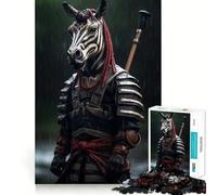 Puzzle Samurai Zebra 1000 pièces pour Adolescents, Jeu de logique et de Train, décoration Murale légère et relaxante aux découpes Lisses (38x26cm)