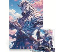 Puzzle Samurai Zebra Sakura 1000 pièces pour Adultes, Exercice cérébral, Anti-Stress, décoration Murale aux Bords précis (38x26cm)