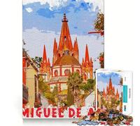 Puzzle San Miguel De Allende 1000 pièces pour Adultes et Adolescents, Jeu intellectuel, à Partager à la Maison, qualité et découpe Classique, Cadeau (38x26cm)
