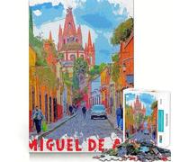 Puzzle San Miguel De Allende 1000 pièces pour Adultes, Jeu intellectuel, Divertissement apaisant, découpe précise, Cadeau de Noël (38x26cm)