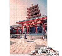 Puzzle Sanctuaire d'Asakusa en Carton 100% recyclé, pour garçon ou Fille, Cadeau de Noël, 1 000 pièces (38 x 26 cm)
