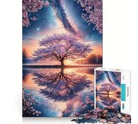 Puzzle Sanctuaire de cerisiers en Fleurs de 1000 pièces pour Adolescents Jeu d’éveil et de Relaxation, Design Amusant, 38x26cm