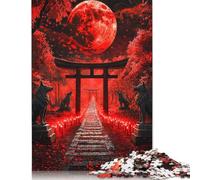 Puzzle Sanctuaire de la Lune de Sang 500 pièces pour Adultes Puzzles pour Adultes et Adolescents Cadeaux du Père Noël Secret 500 pièces (52 x 38 cm)