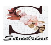 Puzzle Sandrine | 30 Pièces 24 × 19 cm Carton Brillant 2 mm | Message à Reconstituer Annonce Surprise | Cadeau Anniversaire Noël