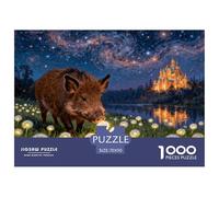 Puzzle Sanglier 1000 Pièces pour Adultes Et Enfants, Défi Ludique Et Familial, Casse-tête Château et Nébuleuse, Home Decor, Idée Cadeau 70x50cm/1000pcs