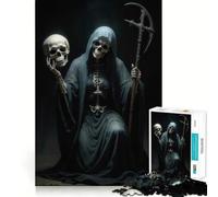 Puzzle Santa Muerte 1000 pièces pour Adolescents Améliore la mémoire, se détend, Bords précis, Cadeau créatif (38x26cm)