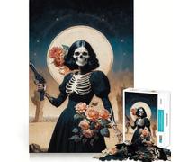 Puzzle Santa Muerte 1000 pièces pour Adultes, Jeu de logique et de réflexion, découpe précise, Cadeau élégant (38x26cm)
