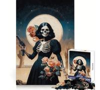 Puzzle Santa Muerte 1000 pièces pour Adultes, Jeu de logique et de réflexion, découpe précise, Cadeau élégant (38x26cm)