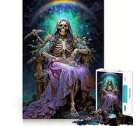 Puzzle Santa Muerte La Sainte Mort pour Adolescents, 1000 pièces, Jouet cognitif, Loisir Silencieux, Bords de qualité supérieure, Cadeau de Noël 38x52cm