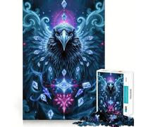 Puzzle Sapphire Raven Stonimal 1000 pièces pour Adolescents, Jeu de logique mentale, évasion apaisante, Objet de Collection aux Bords Fins (38x52cm)
