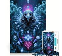 Puzzle Sapphire Raven Stonimal 1000 pièces pour Adolescents, Jeu de logique, Simple et Amusant, Bords Lisses, Cadeau élégant (38x26cm)