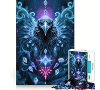 Puzzle Sapphire Raven Stonimal 1000 pièces pour Adultes Améliore la mémoire et soulage l'anxiété Décoration Murale aux Bords Nets (50x75cm)