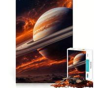 Puzzle Saturne dans l'espace 1000 pièces pour Adolescents, Jeu de logique mentale, évasion Calme, Objet de Collection aux Bords Fins (50x75cm)
