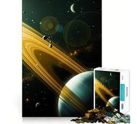 Puzzle Saturne, planète de l'espace, 1000 pièces, pour Adultes, Jeu de réflexion Intelligent, Amusant et précis, à Exposer (50x75cm)