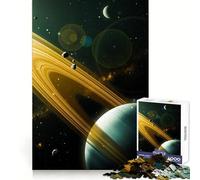 Puzzle Saturne, planète de l'espace, 1000 pièces, pour Adultes, Jeu de réflexion Intelligent, Amusant et précis, à Exposer (50x75cm)