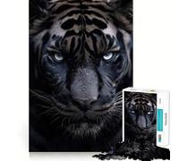 Puzzle Savage Black Tiger 1000 pièces pour Adultes Jeu de réflexion Intelligent Amusant et précis Décoration Artistique (38x26cm)