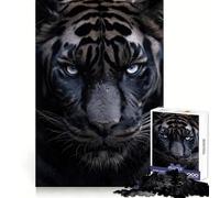 Puzzle Savage Black Tiger 1000 pièces pour Adultes Jeu de réflexion Intelligent Amusant et précis Décoration Artistique (38x26cm)