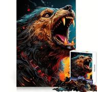 Puzzle Savage Wolf 1000 pièces pour Adultes Jeu de réflexion Intelligent Amusant et précis Décoration Artistique (38x52cm)