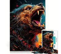 Puzzle Savage Wolf 1000 pièces pour Adultes Jeu de réflexion Intelligent Amusant et précis Décoration Artistique (38x52cm)