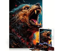 Puzzle Savage Wolf 1000 pièces pour Adultes, Jouet de réflexion, à Faire à la Maison, à apprécier, découpe Fine, Cadeau de Noël (50x75cm)
