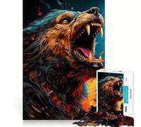 Puzzle Savage Wolf 1000 pièces pour Adultes, Jouet de réflexion, à Faire à la Maison, à apprécier, découpe Fine, Cadeau de Noël (50x75cm)