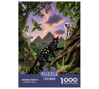 Puzzle Savannah 1000 Pièces pour Adultes Et Enfants, Jeu Ludique Et Instructif, Puzzles Chat Singe Esprit, DéCoration, Cadeau Enfant 38x26cm/1000pcs