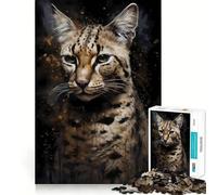 Puzzle Savannah Cat Darling pour Adolescents, 1000 pièces, Wise Think Toy, Gentle Leisure, Tight Cut, Liste de souhaits du Père Noël (50x75cm)