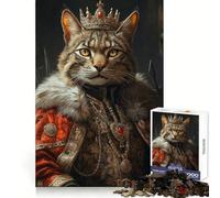 Puzzle Savannah Cat King 1000 pièces pour Adolescents, Jeu de logique, Simple et Amusant, Bords Lisses, Cadeau élégant (50x75cm)
