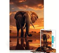 Puzzle Savannahs Majesty 1000 pièces pour Adultes Renforce la mémoire Loisirs Amusant Qualité supérieure Cadeau élégant (38x26cm)